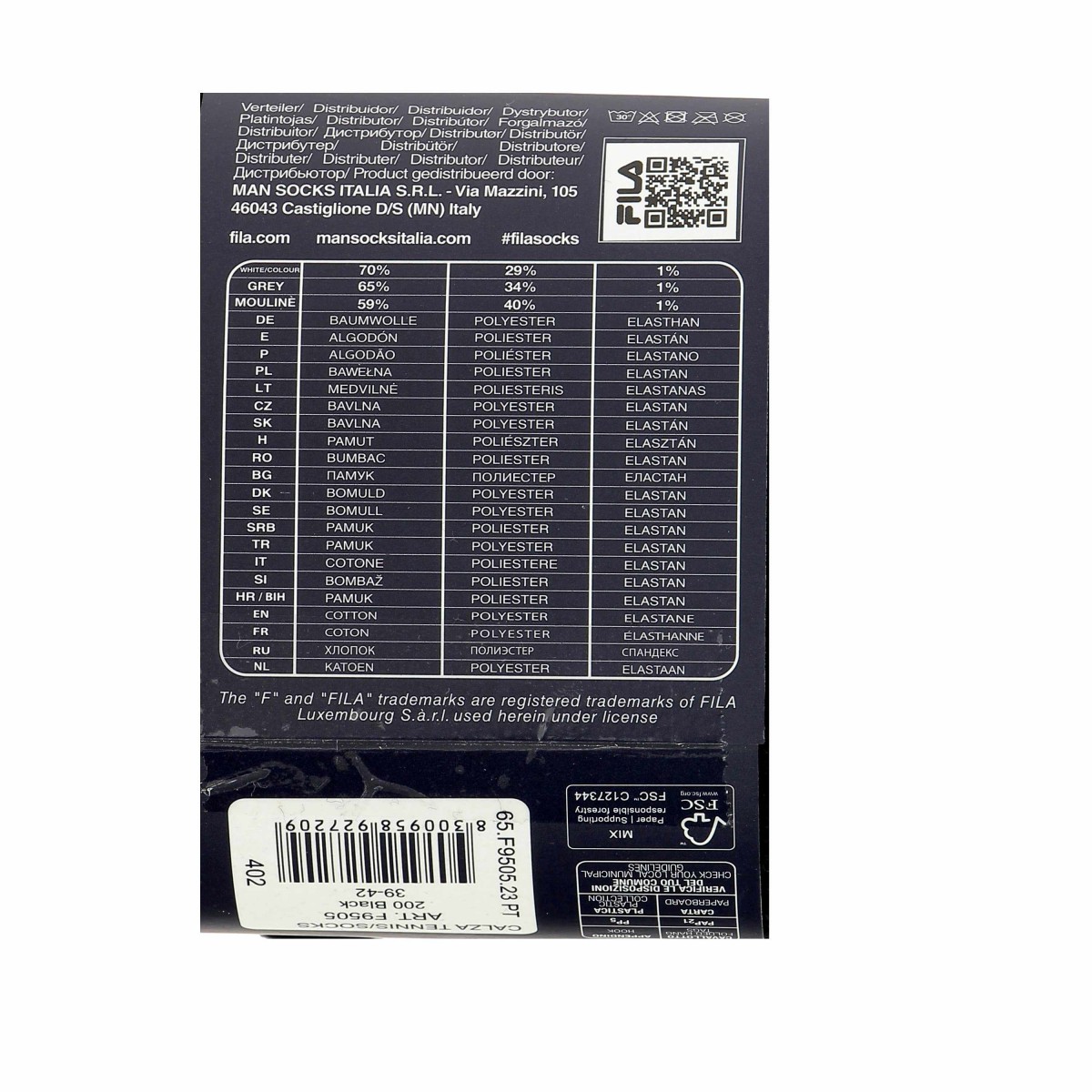 Chaussettes sport FILA unisexe - Matière noble 8.90€
