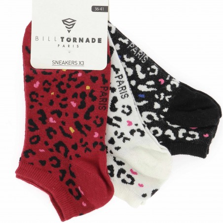 Lot de 3 paires de socquettes fantaisies Bill Tornade - Matière noble 4.50€