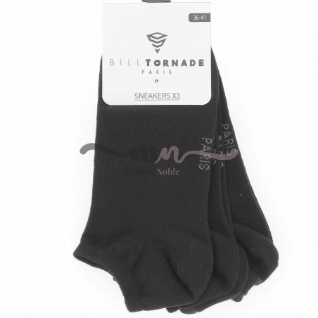 Lot de 3 paires de socquettes noires Bill Tornade - Matière noble 4.50€