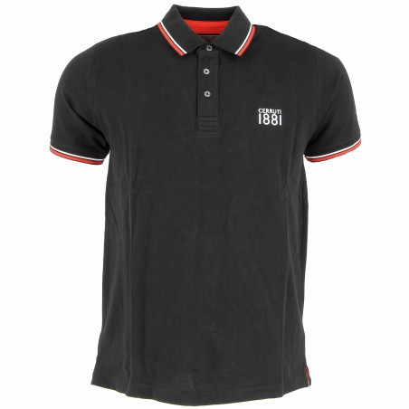 Polo homme CERRUTI 1881 noir fantaisie - Matiere-noble 26,90€