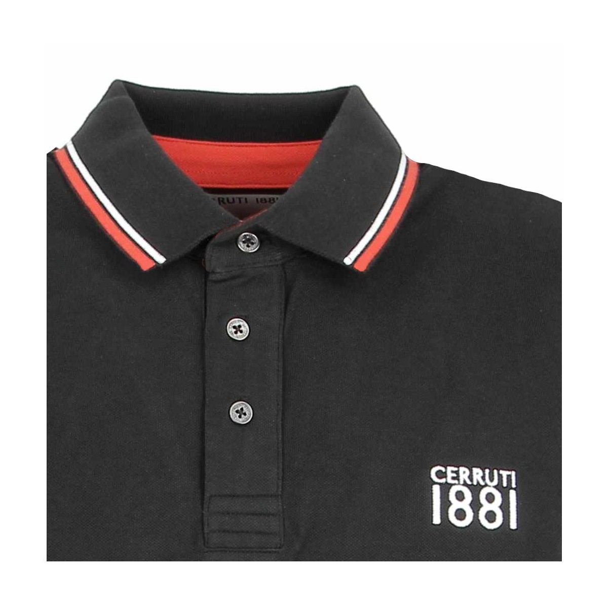 Polo homme CERRUTI 1881 noir fantaisie - Matiere-noble 26,90€