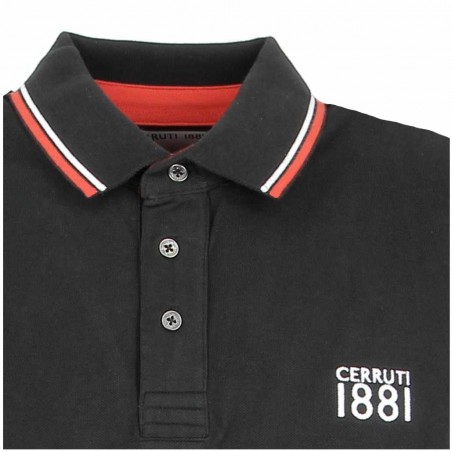 Polo homme CERRUTI 1881 noir fantaisie - Matiere-noble 26,90€