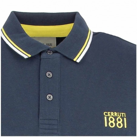Polo homme CERRUTI 1881 marine fantaisie - Matiere-noble 26,90€