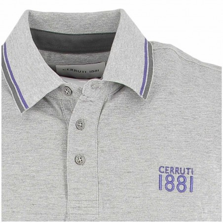 Polo homme CERRUTI 1881 gris fantaisie - Matiere-noble 26,90€