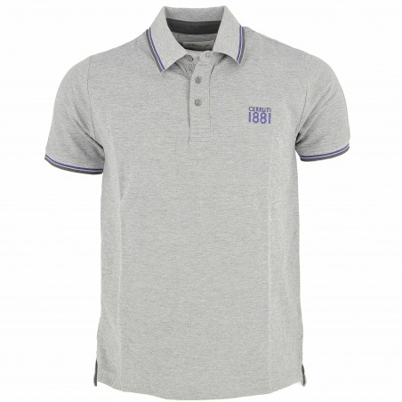 Polo homme CERRUTI 1881 gris fantaisie - Matiere-noble 26,90€