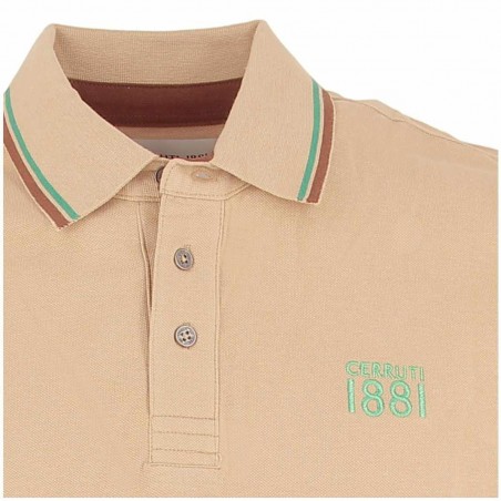 Polo homme CERRUTI 1881 beige fantaisie - Matiere-noble 26.90€