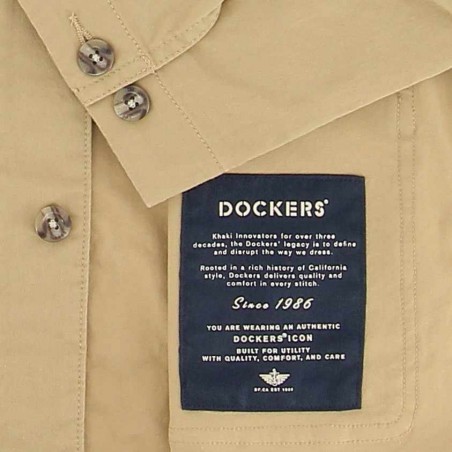 Veste toile homme DOCKERS, coloris beige - Matière noble 39.90€