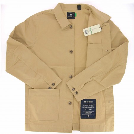 Veste toile homme DOCKERS, coloris beige - Matière noble 39.90€
