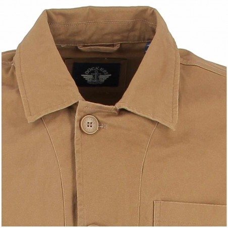 Veste toile homme DOCKERS, coloris beige - Matière noble 39.90€