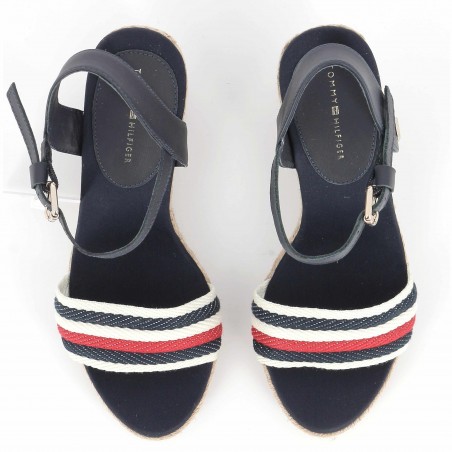 Sandales compensées TOMMY HILFIGER, coloris marine - Matière noble 64.90 €
