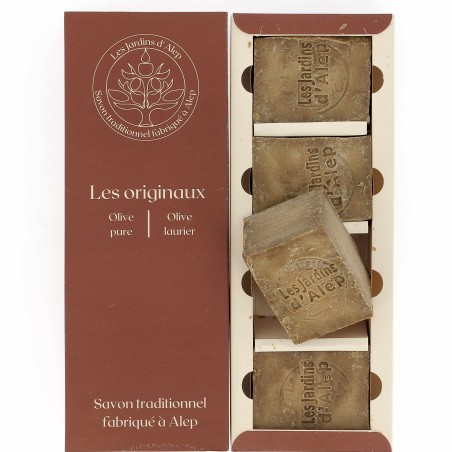 Coffret 4 Savons d'Alep, 100% huile d'olive - Matière noble 14.90€