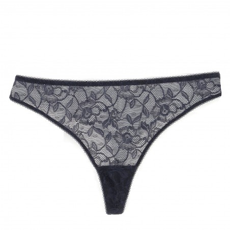 Tanga AUBADE dentelle marine pas cher - Matière-noble 13,90 €