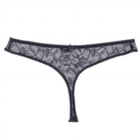 Tanga AUBADE dentelle marine pas cher - Matière-noble 13,90 €