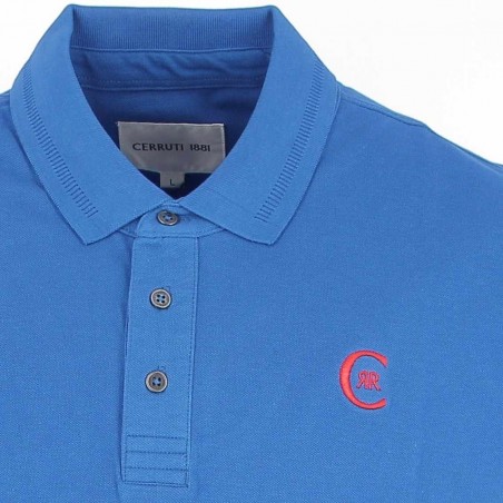 Polo homme CERRUTI 1881 bleu Roy Nouvelle collection - Matiere-noble