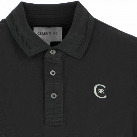 Polo homme CERRUTI 1881 noir Nouvelle collection - Matiere-noble