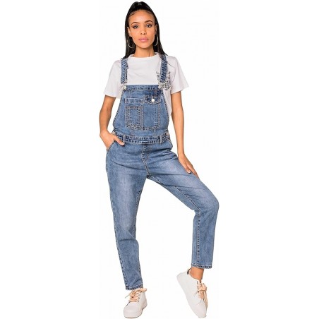 Salopette en jean femme Nina Carter, prix imbattable - Matière noble 39.90€