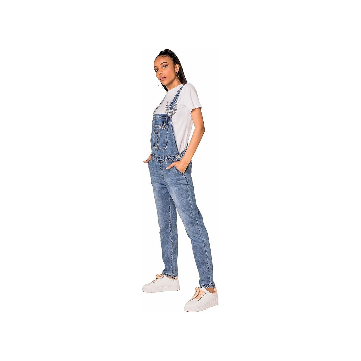 Salopette en jean femme Nina Carter, prix imbattable - Matière noble 39.90€