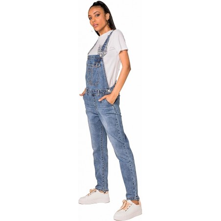 Salopette en jean femme Nina Carter, prix imbattable - Matière noble 39.90€