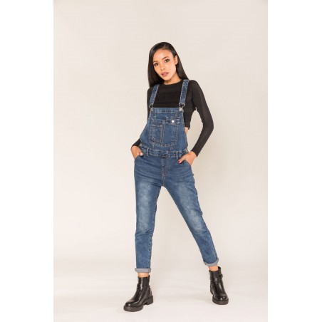 Salopette en jean femme Nina Carter, prix imbattable - Matière noble 39.90€