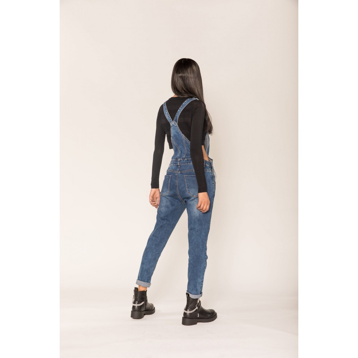 Salopette en jean femme Nina Carter, prix imbattable - Matière noble 39.90€