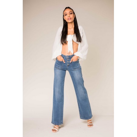 Jean Flare stretch Nina Carter femme - Matière noble 29,90€