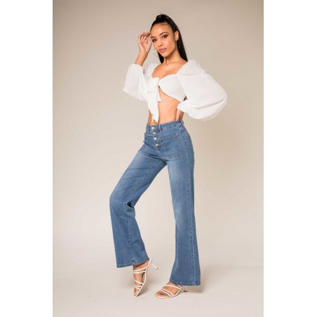 Jean Flare stretch Nina Carter femme - Matière noble 29,90€