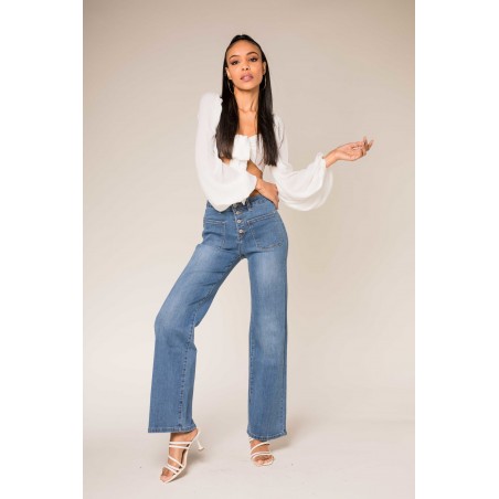 Jean Flare stretch Nina Carter femme - Matière noble 29,90€