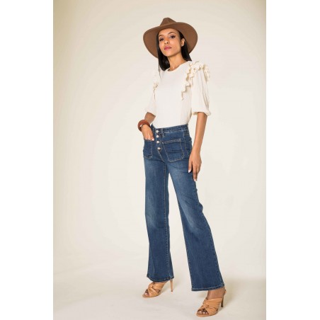 Jean Flare stretch Nina Carter femme - Matière noble 29,90€