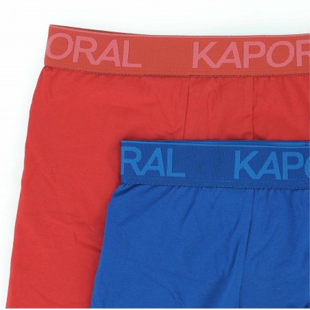 Pack de 2 boxers KAPORAL : rouge / bleu Roy - Matiere-noble 12.90€