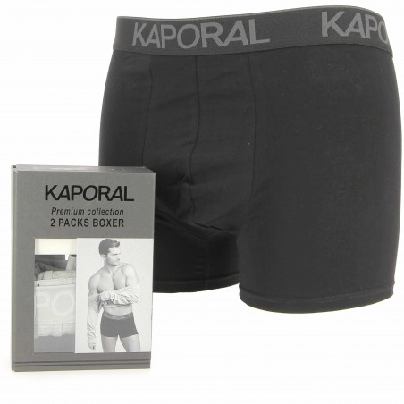 Pack de 2 boxers KAPORAL : gris / noir - Matiere-noble 12.90€