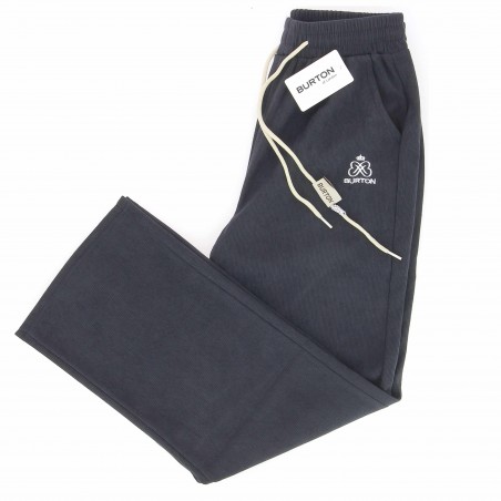 Pantalon jogging velours Wide Leg marine - Matière noble 23.90€