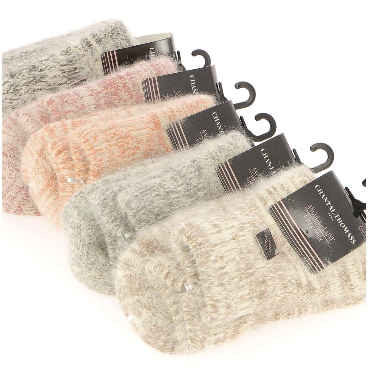 Chaussettes  Chantal Thomass 39% Angora, grises - Matière noble 6.90€