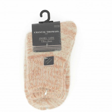 Chaussettes  Ch. Thomass 39% Angora, orange clair- Matière noble 6.90€