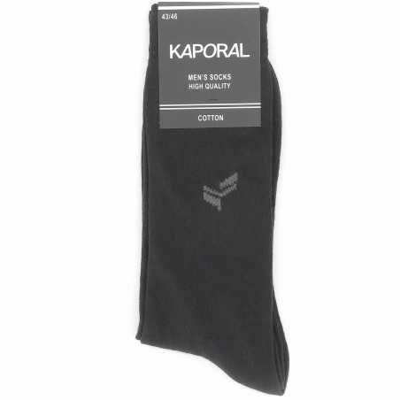 Chaussettes homme KAPORAL 80% Coton, noir - Matière noble