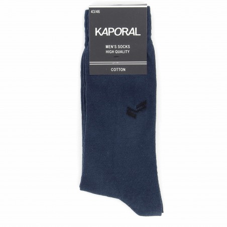 Chaussettes homme KAPORAL 80% Coton, bleu marine- Matière noble