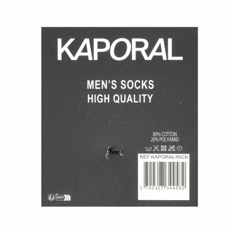 Chaussettes homme KAPORAL 80% Coton, anthracite - Matière noble
