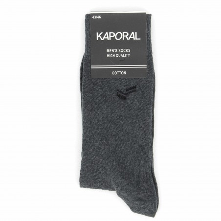 Chaussettes homme KAPORAL 80% Coton, anthracite - Matière noble
