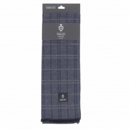 Echarpe homme Georges RECH, noire à carreaux gris - Matière noble 15.90€