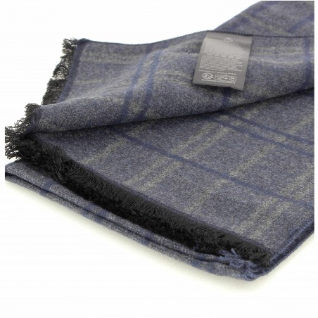Echarpe homme Georges RECH, noire à carreaux gris - Matière noble 15.90€