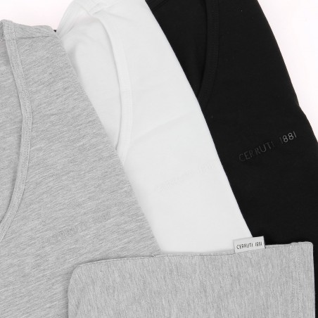 CERRUTI 1881 TEE SHIRT UNDERWEAR COL V NOIR