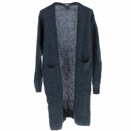 Gilet long Mohair femme, divers coloris - Matière noble