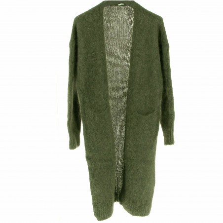 Gilet long Mohair femme, divers coloris - Matière noble