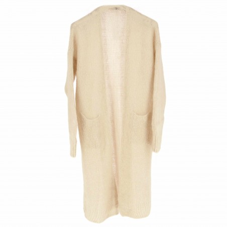 Gilet long Mohair femme, divers coloris - Matière noble