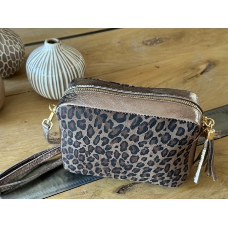 Sac pochette croûte de cuir, divers coloris - Matière noble 34.90€