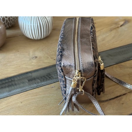 Sac pochette croûte de cuir, divers coloris - Matière noble 34.90€