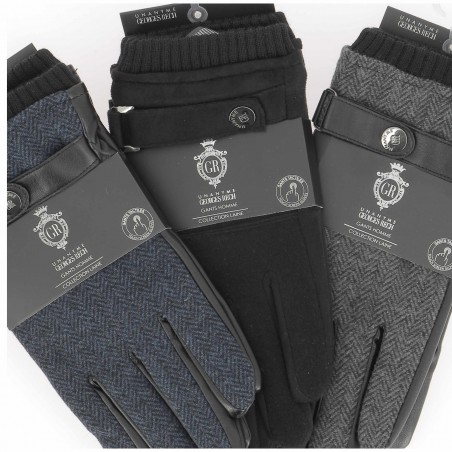 Gants fourrés homme GEORGES RECH 65 % laine - Matière noble 14.90€