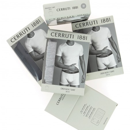 CERRUTI 1881 TEE SHIRT UNDERWEAR COL ROND GRIS