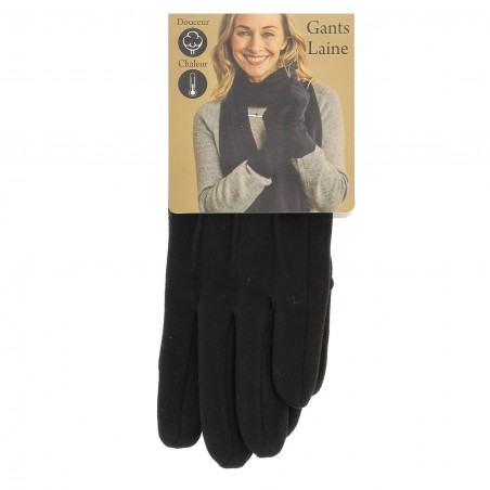 Gants femme noir RODIER finition velours - Matière noble 9.90€