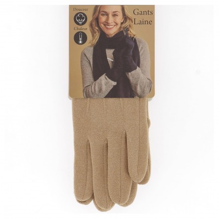 Gants  femme beige RODIER finition velours, six coloris 9.90€ Matière noble