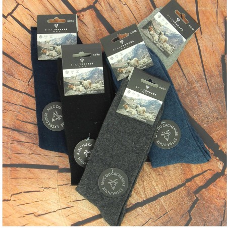 Chaussettes homme Bill Tornade avec cachemire  - Matière noble